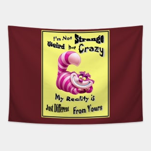 Alice in Wonderland Cheshire Cat Quote Pictures Print Tapestry