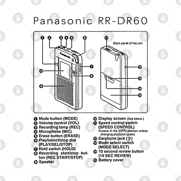 Panasonic RR-DR60 Handheld Digital IC Recorder by DankFutura