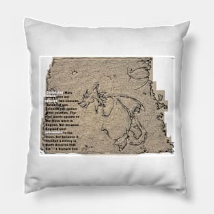 Old dragon map Pillow