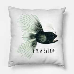 I'm a biter - black Pillow