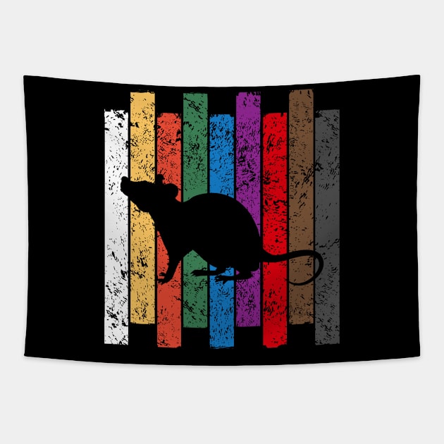 Mouse Rat Silhouette Tapestry by LetsBeginDesigns