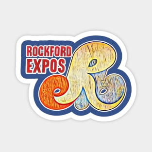 Rockford Expos Baseball Magnet