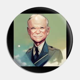 Dwight D. Eisenhower | President of the United States | Anime style Pin