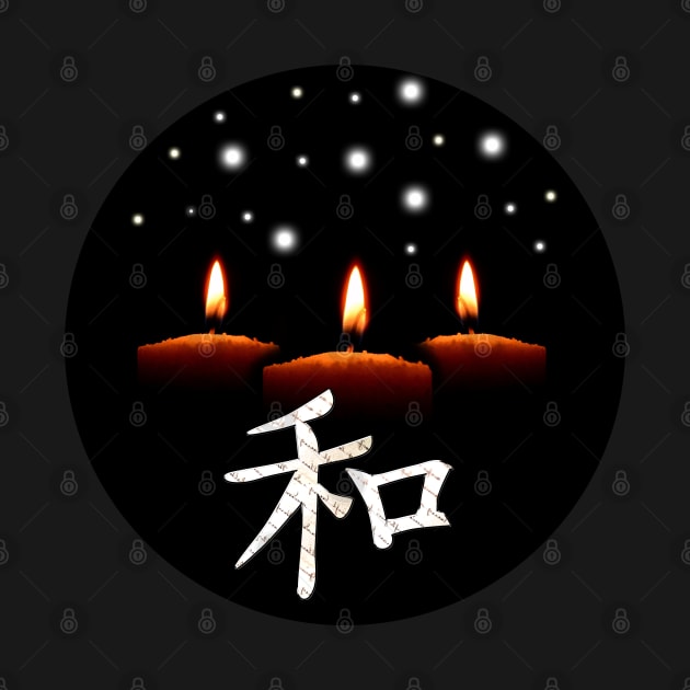Kanji peace candles design by kamdesigns