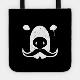 The Bear Head with Mustache (Shilouette Version) Tote