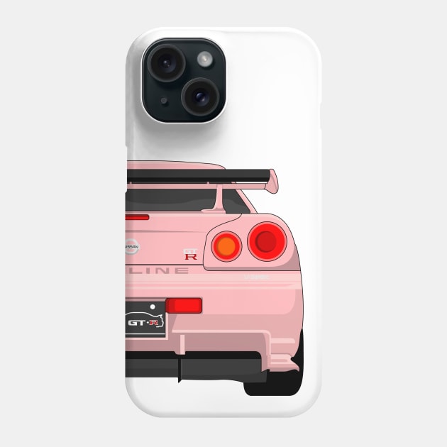 GTR R34 PINK Phone Case by VENZ0LIC