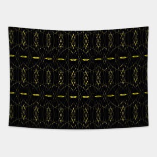 Black & Gold Stitch Pattern Tapestry