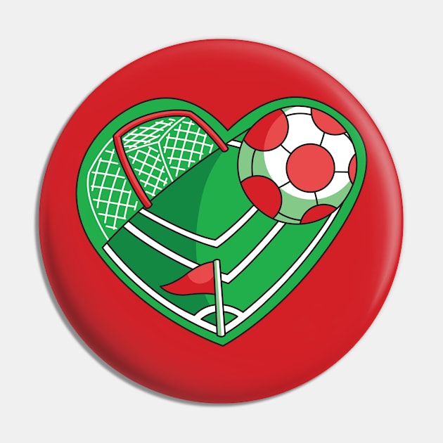 I love soccer Pin by BananaPrints