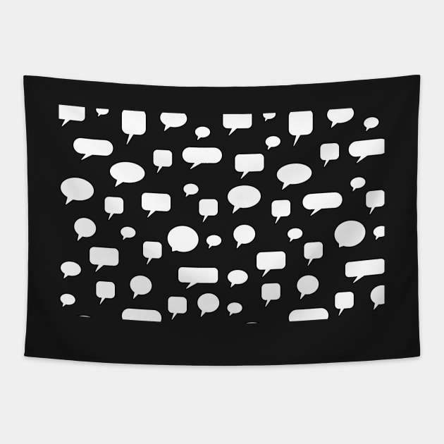 Comic Book Speech Bubbles Tapestry by brodyquixote