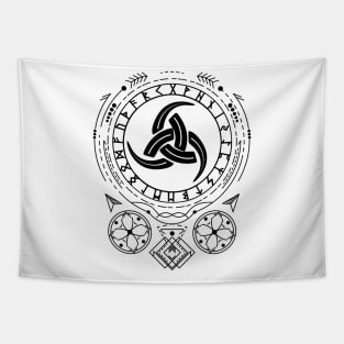 Triple Horn of Odin | Norse Pagan Symbol Tapestry