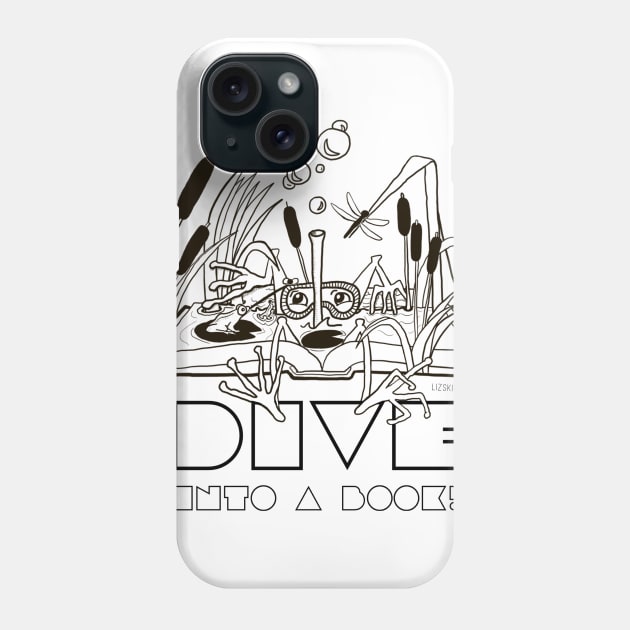 Dive Into A Book Phone Case by LizSkiHealey1