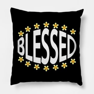 Blessed typography artwork Pillow