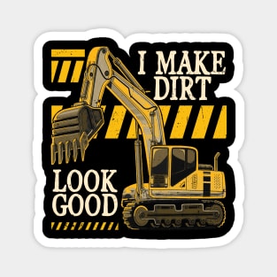 Dirt Diggers Unique Tee Celebrating the Art of Excavation Work Magnet