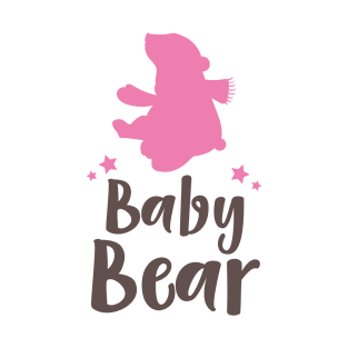 Baby Bear, Bear Cub, Cute Bear, Little Bear - Pink T-Shirt