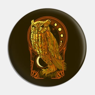 Owl Nouveau Pin