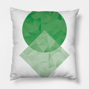 Green Geometric Shapes Pillow