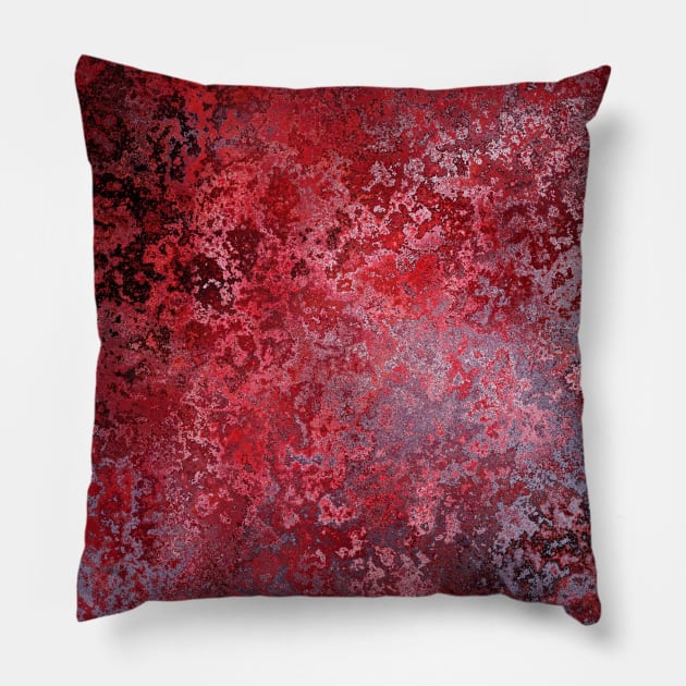Distressed Red Texture Pillow by EarlGreyTees