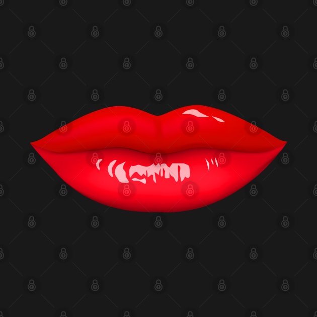 Funny Women Red Lips by Redmart