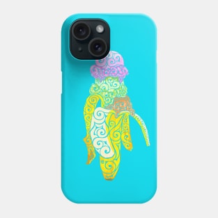 Swirly Ice Cream Banana Phone Case