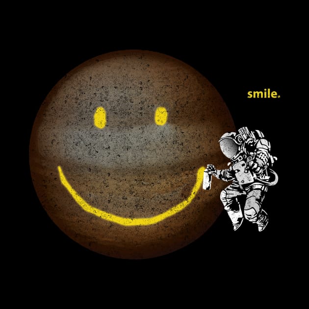 Big smiley face on the moon tagged by Spaceman by BOEC Gear