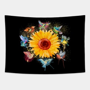 Colorful Sunflower Birds Costume Gift Tapestry