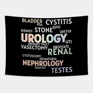 Urologists favourite words are rainbow Tapestry