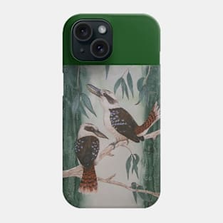 Australian Kookaburras, bird art, prints Phone Case