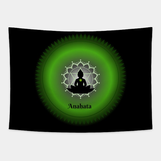 Anahata, Heart Chakra. Meditative, Mindfulness. Tapestry by Anahata Realm