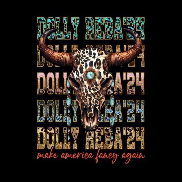 Fancy America: Stylish Tee Dolly Reba'24 Make America Fancy Again by GinkgoForestSpirit