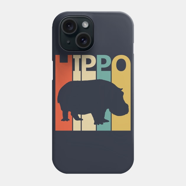 Vintage Retro Hippo Lover Gift Phone Case by GWENT