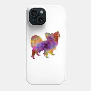 Papillon in watercolor Phone Case