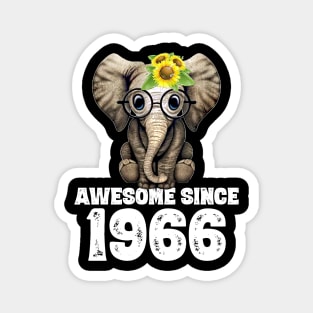 Awesome since 1966 54 Years Old Bday Gift 54th Birthday Magnet