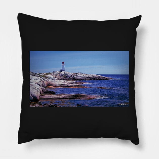 Lighthouse at Peggys Cove Pillow by kenmo