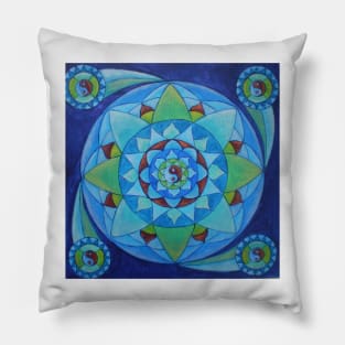 Inner balance free-hand mandala Pillow