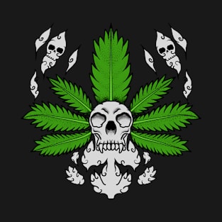 marijuana leaf skull marijuana leaf skull T-Shirt