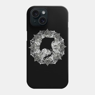 White Mandala Circle Manta Ray Phone Case