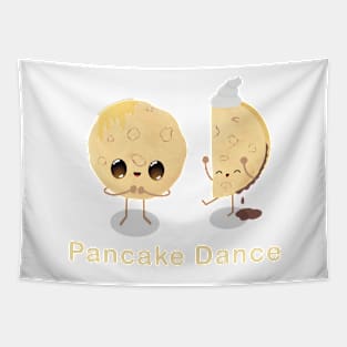 Pancake Dance, cute pancakes, cute food, kawaii food, Tapestry