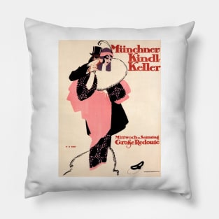 MUNCHNER KINDL KELLER Fashion Department Store Munich 1913 by Hans Rudi Erdt Pillow