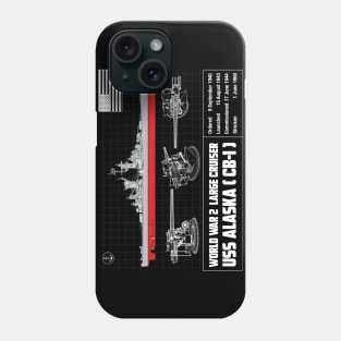 USS ALASKA DIAGRAM Phone Case