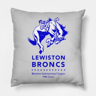 Defunct Lewiston Broncs - Lewis and Clark Broncs Baseball Pillow