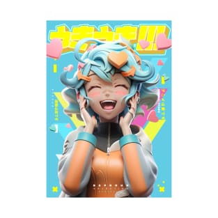 The cake lover - Be Proud Selection | Kawaii Aesthetic Anime Girl Manga Cute Pop Art  3D Design | PROUD OTAKU T-Shirt