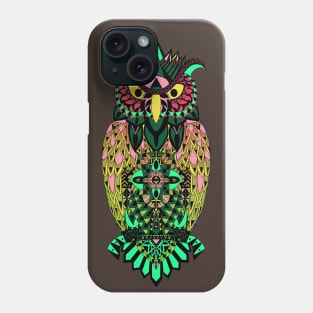 owl in bali pattern ecopop Phone Case