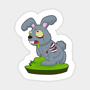 Rabbit Halloween Zombie Magnet