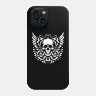 skull with wings Phone Case