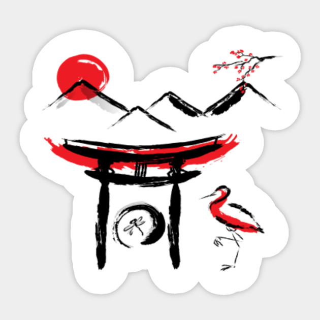 Japanese Sumie Ink Painting Traditional Japanese Art Sumie Ink