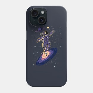 astronaut black hole Phone Case