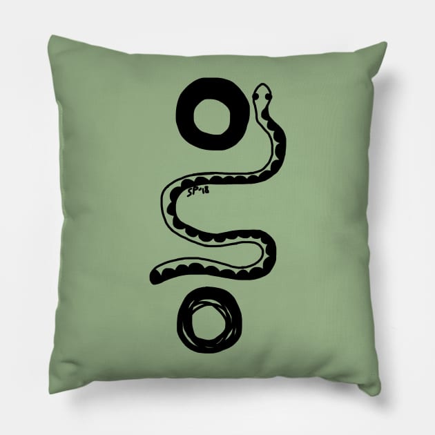 ENERGY SERPENT Pillow by springpeeper