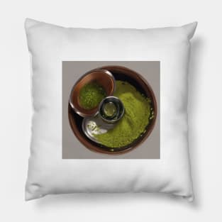 Matcha Vintage Green Tea Japan Pillow