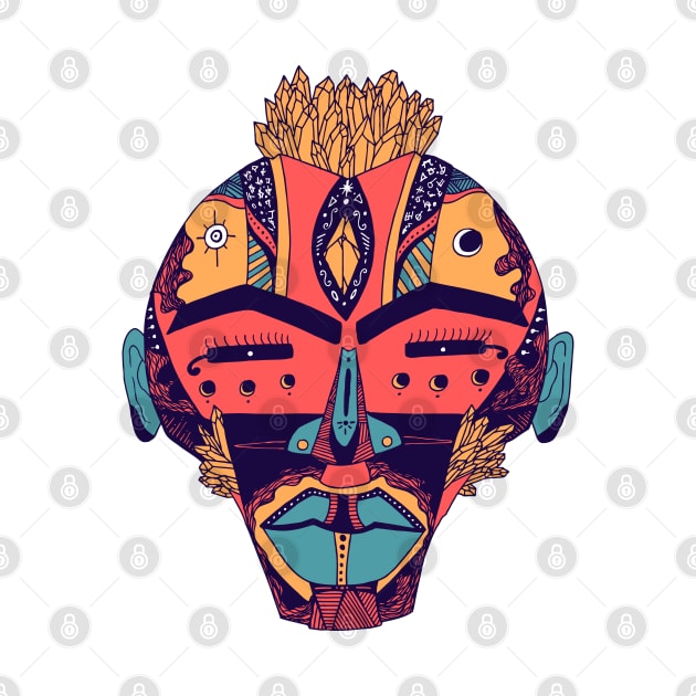 Retro Triad African Mask 4 by kenallouis