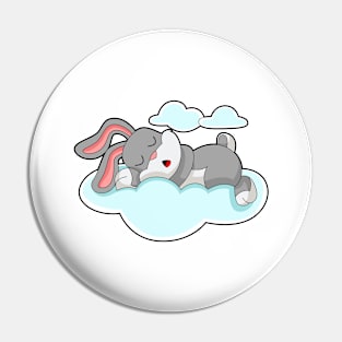 Rabbit Sleeping Clouds Pin